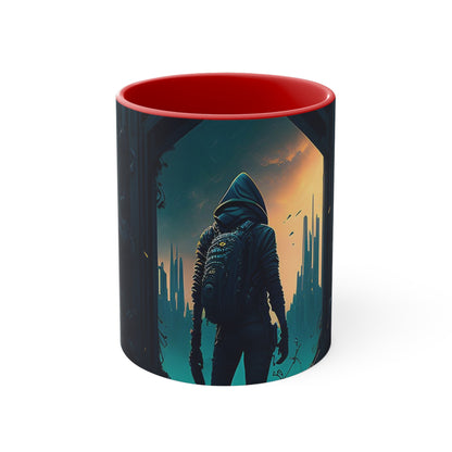 AI Guardians Book Cover - Accent Coffee Mug, 11oz