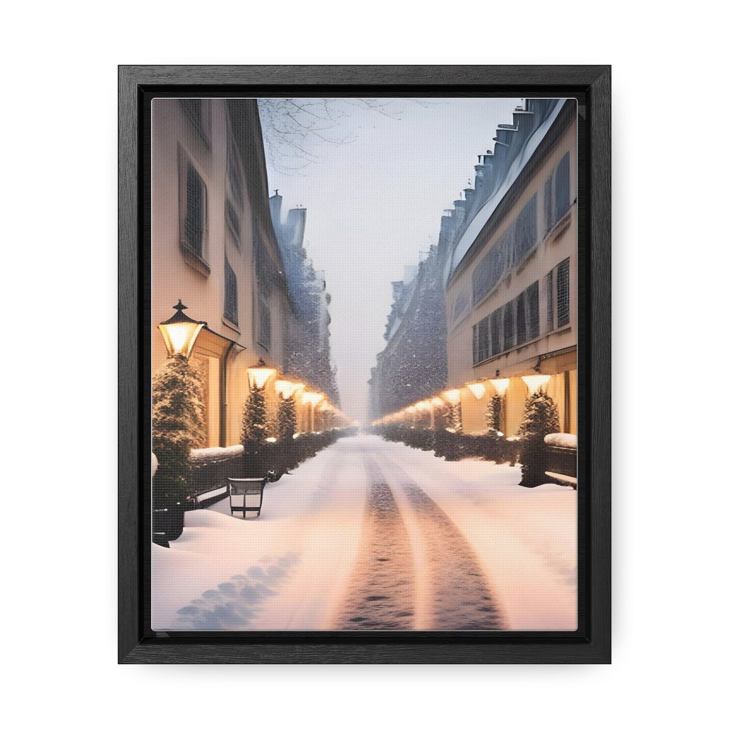 Paris in the Winter time - Gallery Canvas Wraps, Vertical Frame