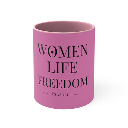 Women Life Freedom Purple - Accent Coffee Mug, 11oz