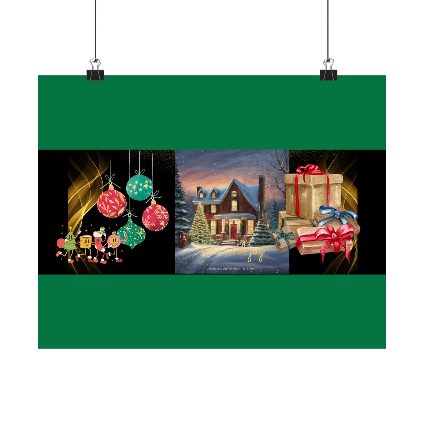 Holiday Best Wishes Matte Horizontal Posters