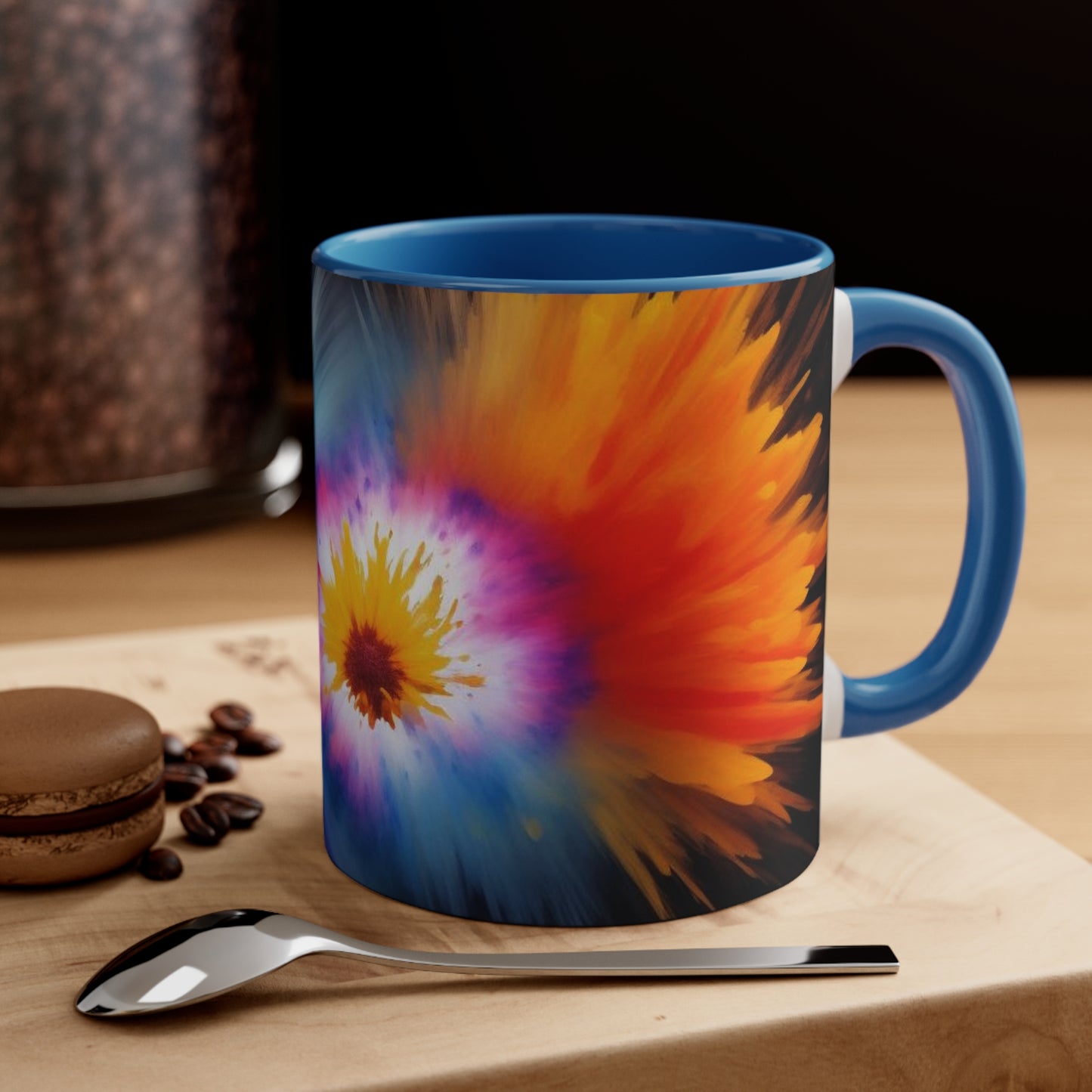 Burst of Colors -  Part of (Shahriar Collection)  - Accent Coffee Mug, 11oz