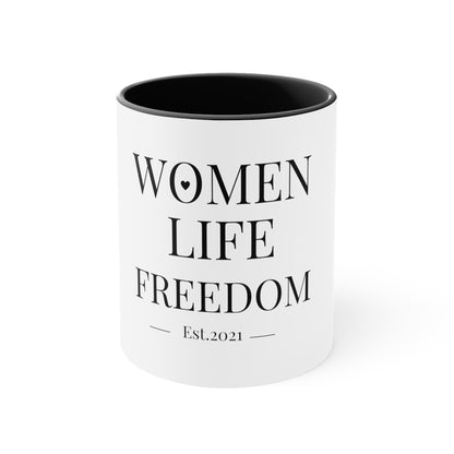 Women Life Freedom Purple - Accent Coffee Mug, 11oz