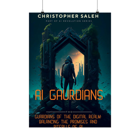AI Guardians Book Cover By Christopher Saleh - Matte Vertical Posters