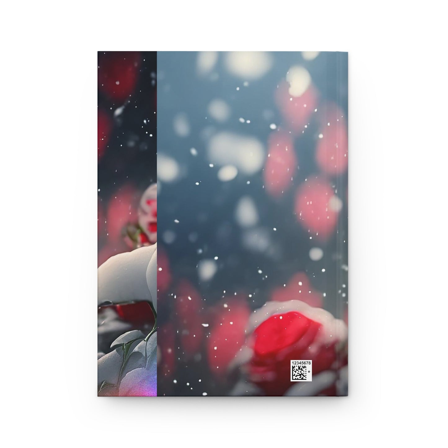 Red Rose Celeberating Life With The Snow  - Hardcover Journal Matte