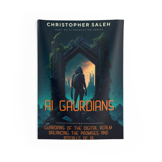 AI Guardians book Cover - Indoor Wall Tapestries