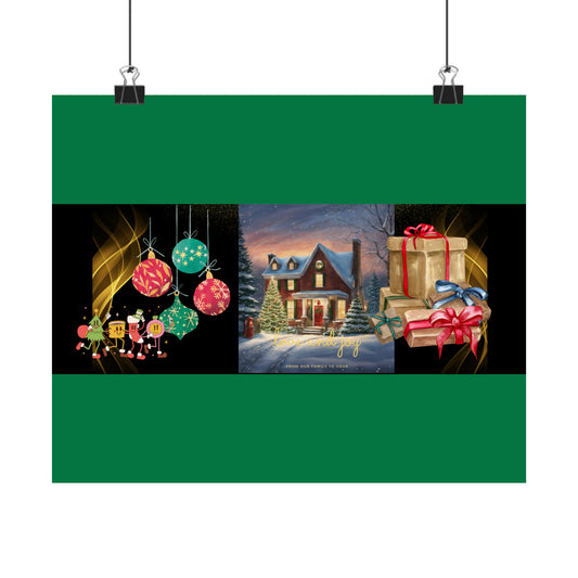 Holiday Best Wishes Matte Horizontal Posters