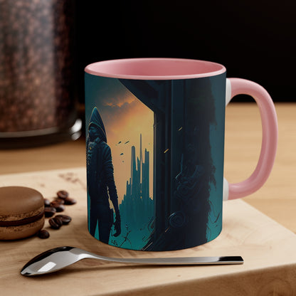 AI Guardians Book Cover - Accent Coffee Mug, 11oz