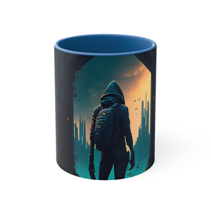 AI Guardians Book Cover - Accent Coffee Mug, 11oz