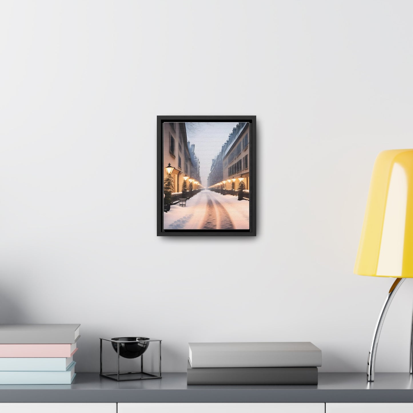 Paris in the Winter time - Gallery Canvas Wraps, Vertical Frame