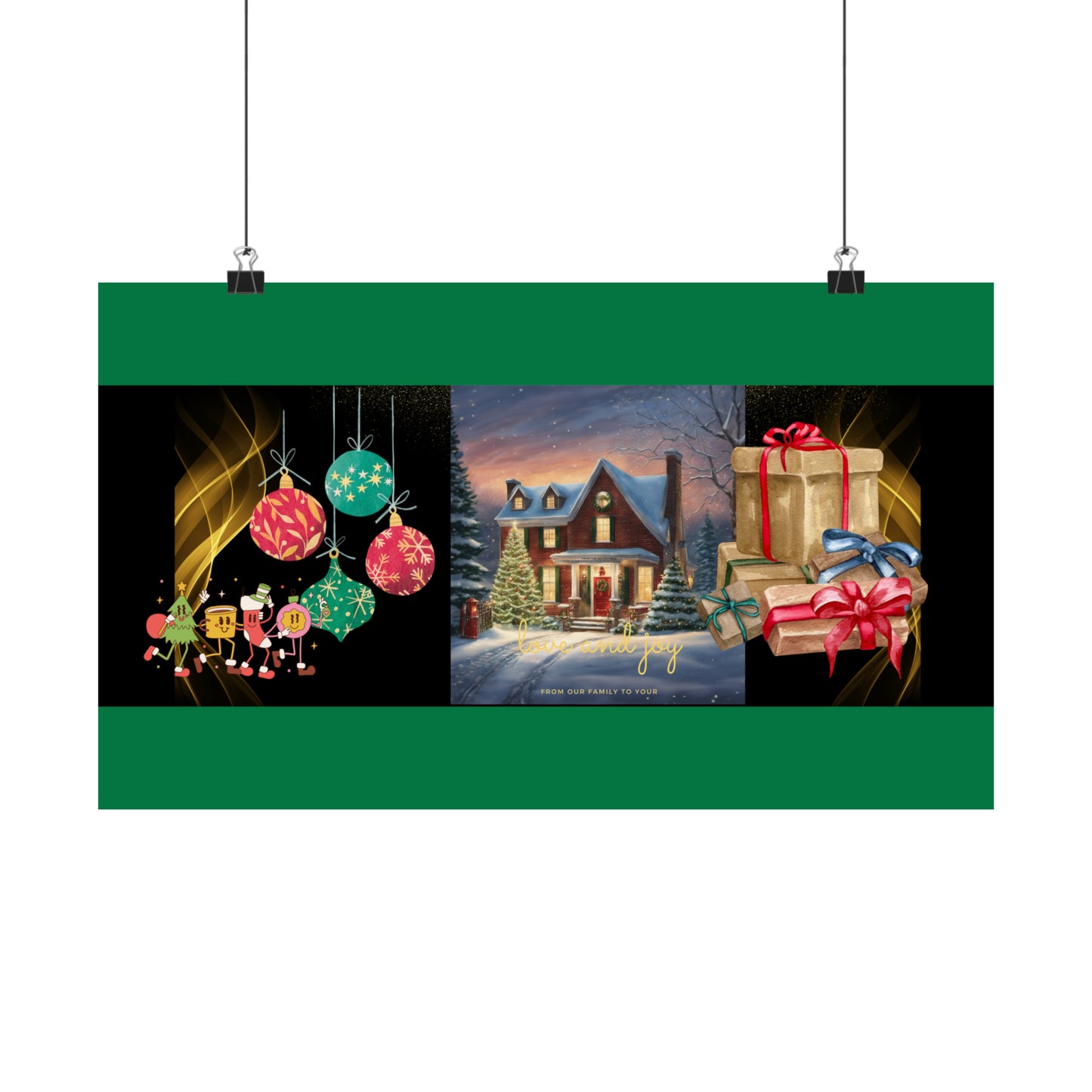 Holiday Best Wishes Matte Horizontal Posters