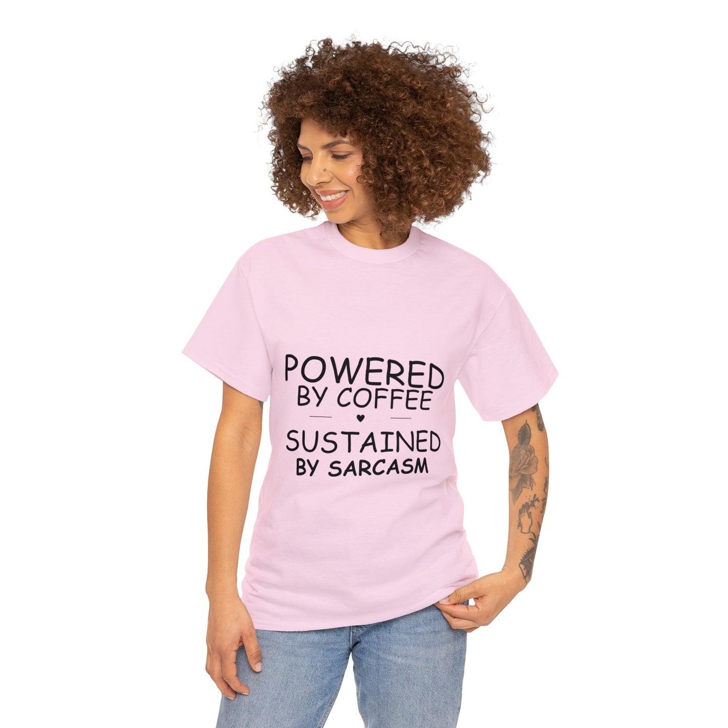 Powered By Coffee - Unisex Heavy Cotton Tee