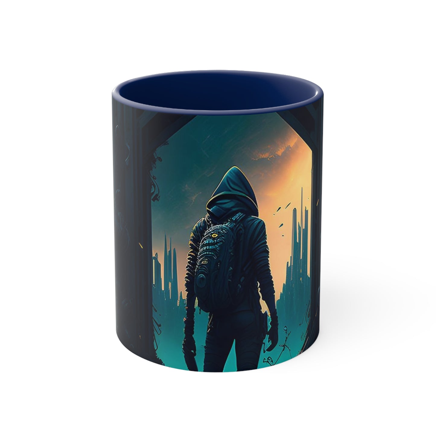 AI Guardians Book Cover - Accent Coffee Mug, 11oz