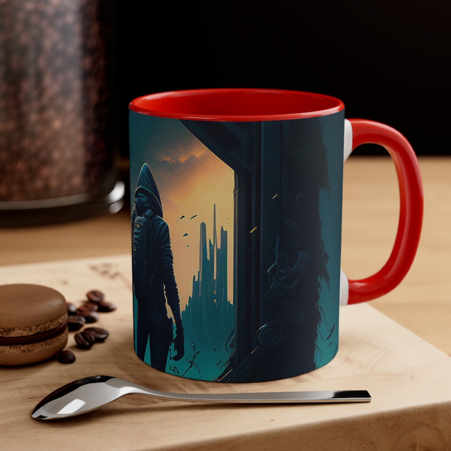 AI Guardians Book Cover - Accent Coffee Mug, 11oz