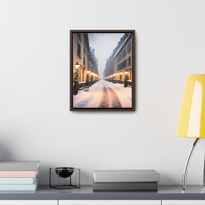 Paris in the Winter time - Gallery Canvas Wraps, Vertical Frame