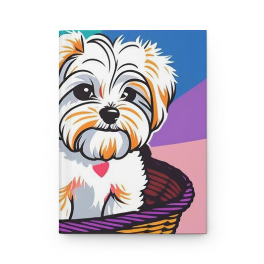 Puppy Basket Hardcover Journal Matte