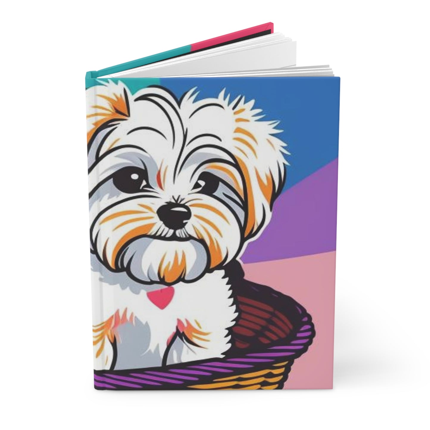 Puppy Basket Hardcover Journal Matte