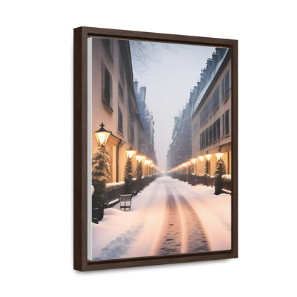 Paris in the Winter time - Gallery Canvas Wraps, Vertical Frame