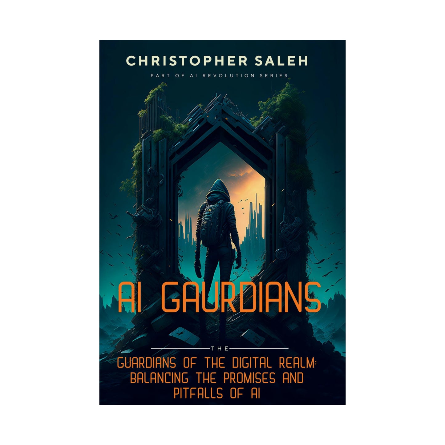 AI Guardians Book Cover By Christopher Saleh - Matte Vertical Posters