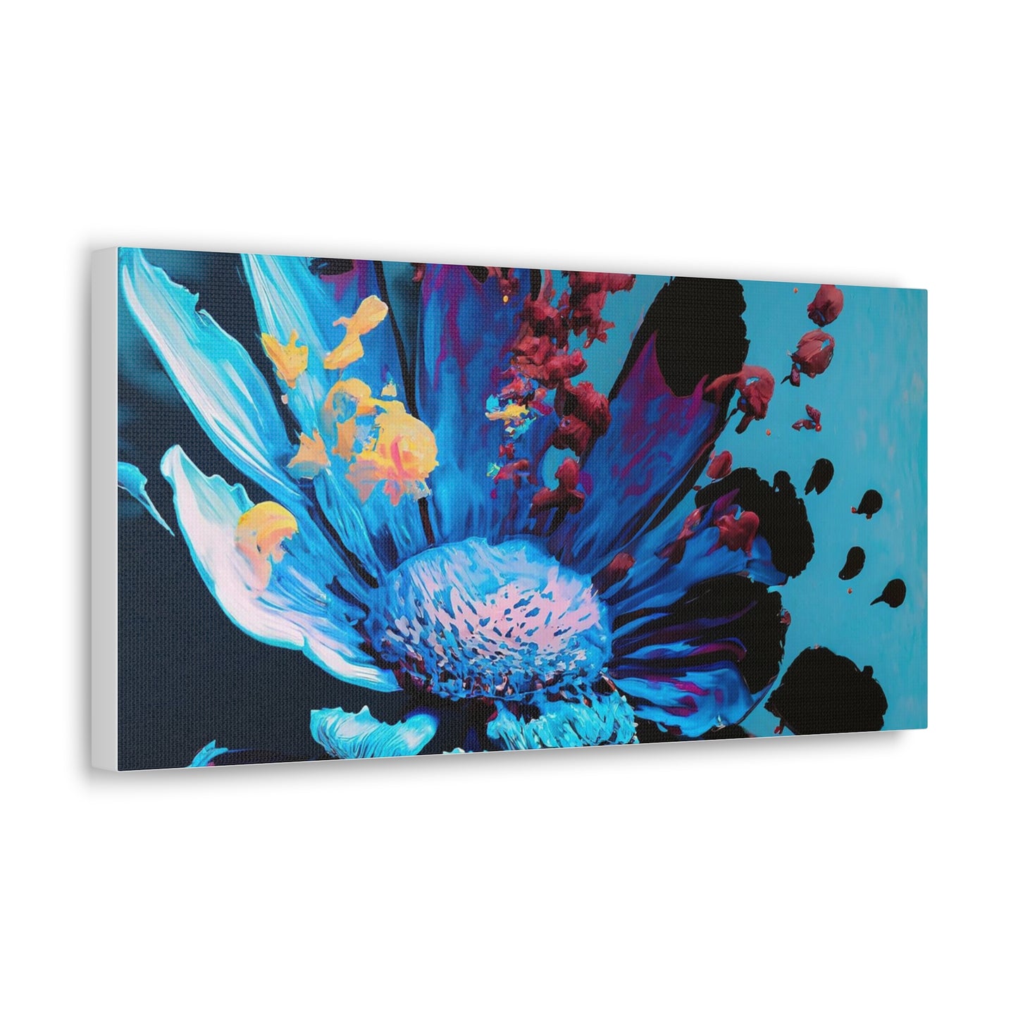 Flower Bursting with the Blues - Canvas Gallery Wraps