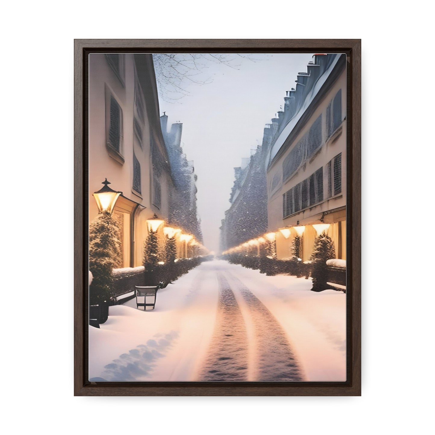 Paris in the Winter time - Gallery Canvas Wraps, Vertical Frame